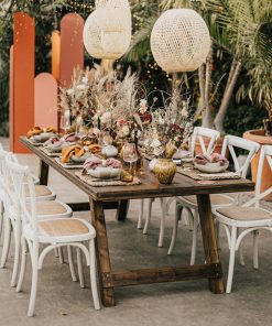 Farmhouse Tisch Braun – Eventtisch aus Holz